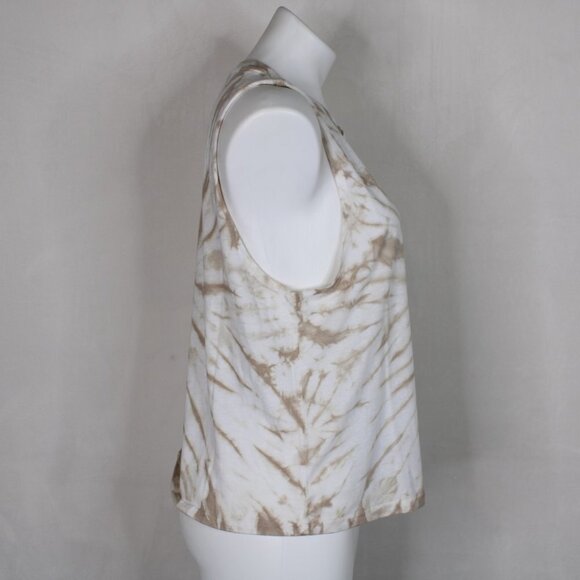 Sage Collective Tan and White (Dune) Tie-Dye Tank - Picture 6 of 9